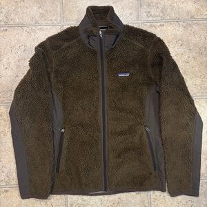 Patagonia Deep Pile Sherpa Fleece Full Zip Jacket Brown Women’s Size M